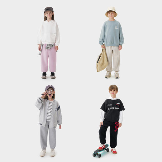 [校园神裤]马克珍妮男女童休闲百搭运动裤儿童裤子秋装新款551785 商品图1