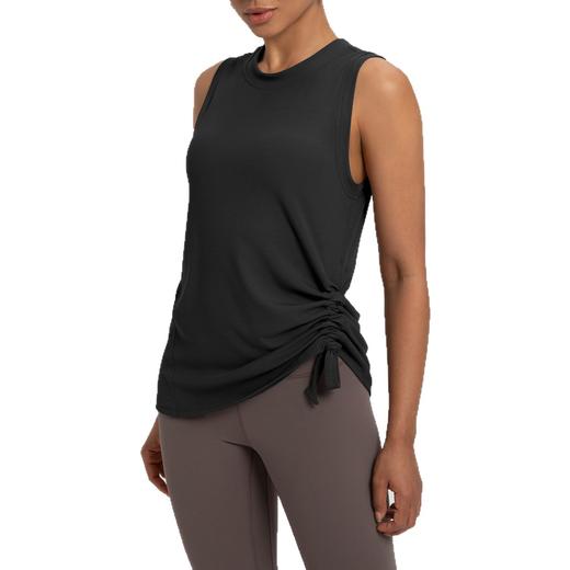 跃牌【倚窗听雨】Athena 兰精莫代尔瑜伽背心女宽松抽绳收腰显瘦健身运动上衣sm001 商品图3