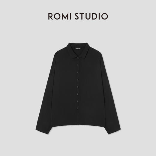 ROMI STUDIO“去繁就简”斜纹砂洗软糯宽松小翻领衬衣RW24LSY0791/RWCSSY2597 商品图1