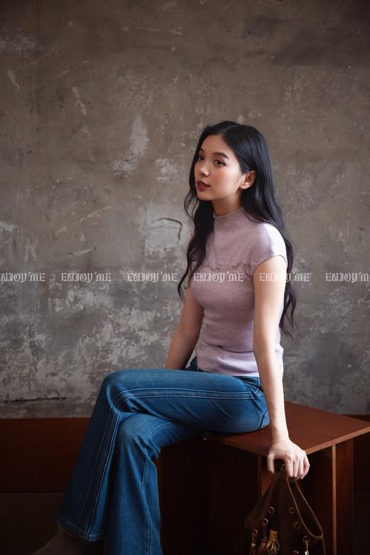 【门店同款】ENJOY秋季“光阴序语”绮梦拼蕾丝针织 164247261 商品图1