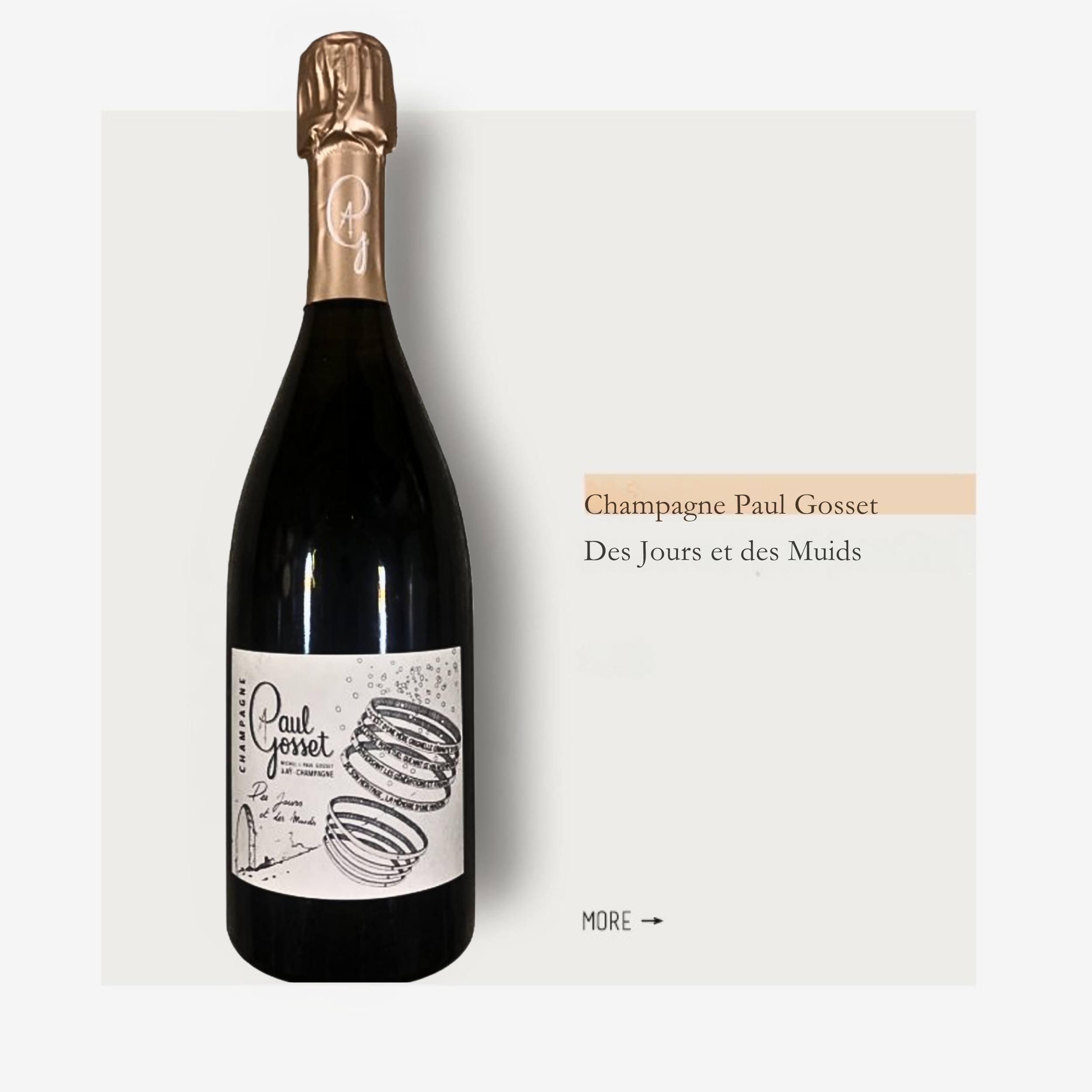 Champagne Paul Gosset Des Jours et des Muids|保罗戈塞香槟岁月与酒桶