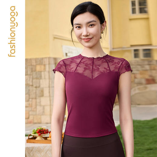 FC15320木耳边蕾丝拼接短袖 商品图12