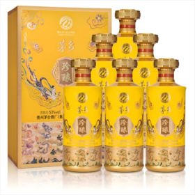 【自营】CCTV推荐好酒 贵州茅台茅乡酒 茅乡珍酿53度酱香型白酒 53度 500mL 帝皇黄整箱装