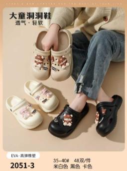 洞洞鞋/拖鞋系列 男女同款拖鞋 拉布布/大眼睛款女生舒适透气时尚简约可爱包头凉鞋 商品图12