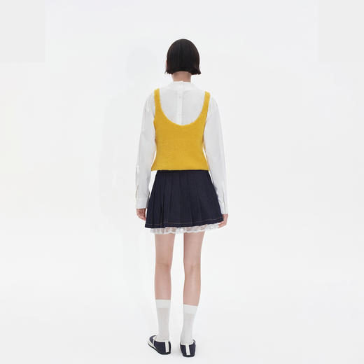 HERLIAN2025年秋季新品女士钉珠刺绣立体花朵装饰针织背心 商品图3