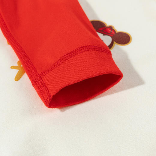 迪士尼春秋新款男女宝宝纯棉家居服国风喜庆长袖秋衣裤套装ZD3ET021 商品图8