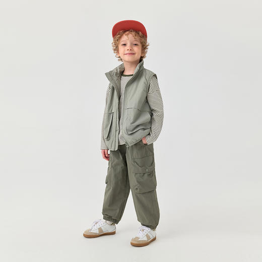 马克珍妮男女童轻量耐磨户外马甲儿童立领夹克2025秋装新款551358 商品图1