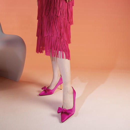 Westory2025年秋季小方头蝴蝶结港风彩色单鞋浅口鞋W25CE75871 商品图8