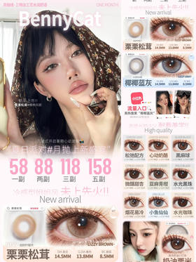 【月抛活动】Bennycat活动 58/副 88/2副 118/3副 158/5副（0-800度）