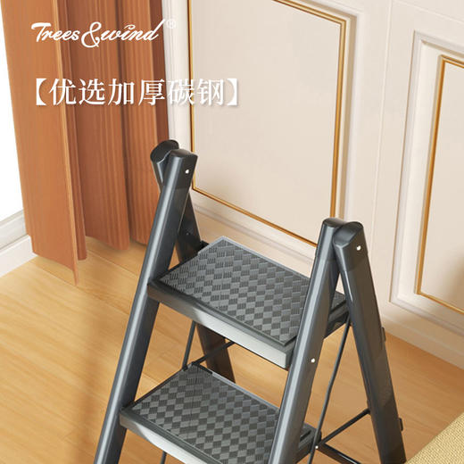 Trees&wind家用折叠梯|轻松折叠免安装，三百斤承重超稳固！可用作小凳/小桌/盆栽收纳 商品图4