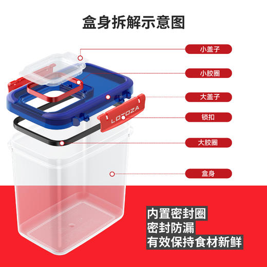LOTOZA 坚果杂粮密封罐6件套|出口欧美标准！密封锁鲜不变味 商品图3