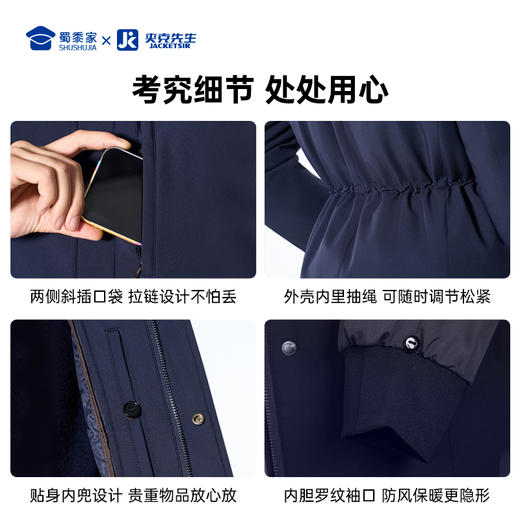 【可拆卸款通勤鹅绒服】防污防水鹅绒羽绒服加厚保暖外套YT403 商品图8