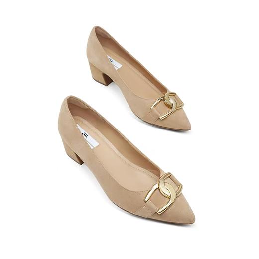 汤普TOPGLORIA女鞋气质尖头粗跟单鞋400010S 商品图1