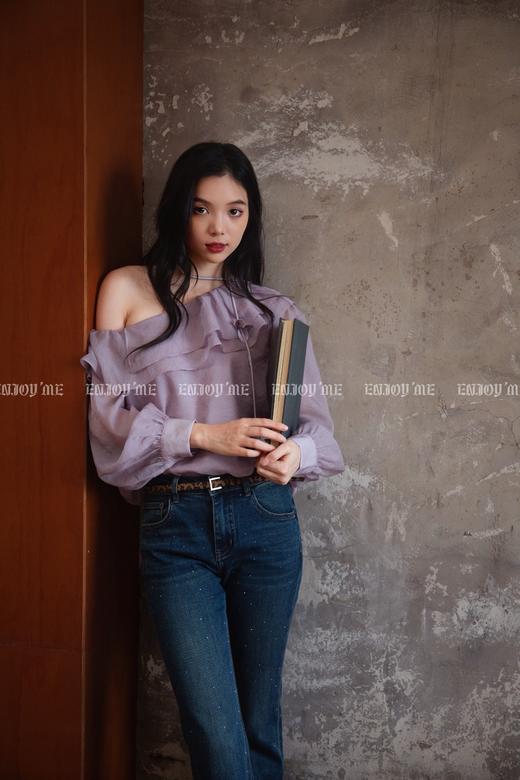 【门店同款】ENJOY秋季银河花朵喇叭裤 164195043 商品图1