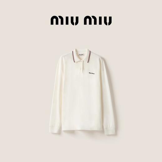 小香风刺绣polo衫，条纹复古长袖。胸口小标翻领长袖PoloC080158 商品图6