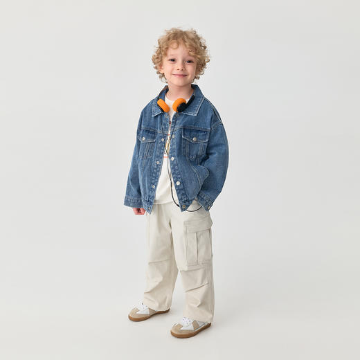 马克珍妮男童宇航喵漫游牛仔外套 宝宝夹克2025年秋装新品551366 商品图2