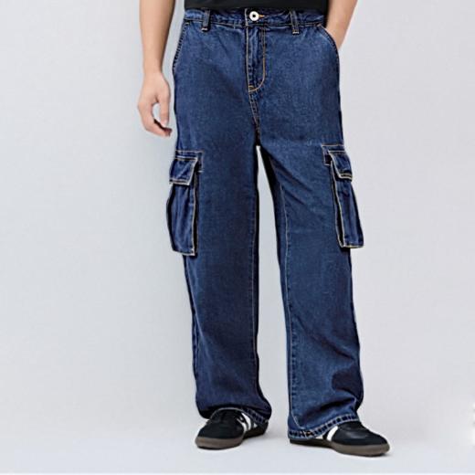 佐丹奴男装25年新款商场同款工装口袋牛仔裤01115043 商品图0