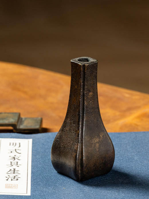 清	铜海棠形花插 商品图1