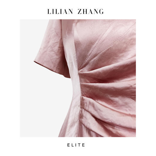 E“定制”——静奢风———“婉约雅韵”——柔粉雅韵醋酸连衣裙 2501048 商品图1