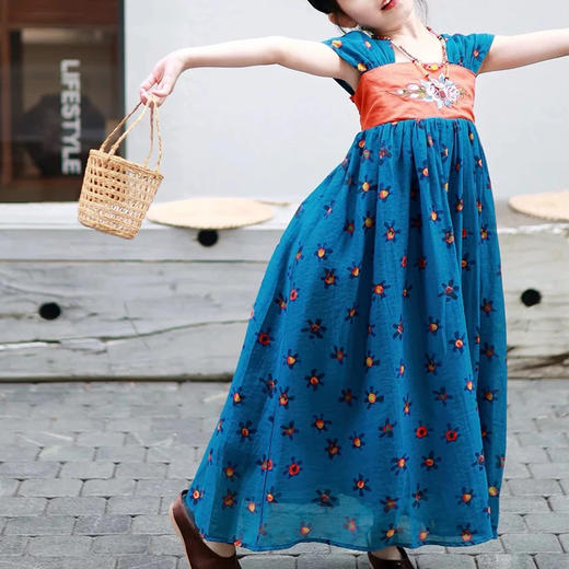 裁缝学苑TH06国风无袖汉服连衣裙纸样儿童背带裙童装样板图纸 商品图3