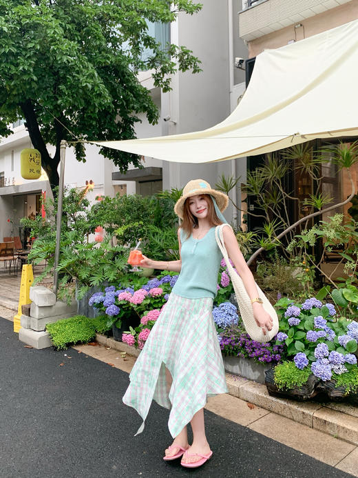 <曾小咸推荐>现货秒杀！卖完不补 ！微信打折价！小清新针织无袖背心 日常99.99 立减50 秒杀49.99！ 商品图11