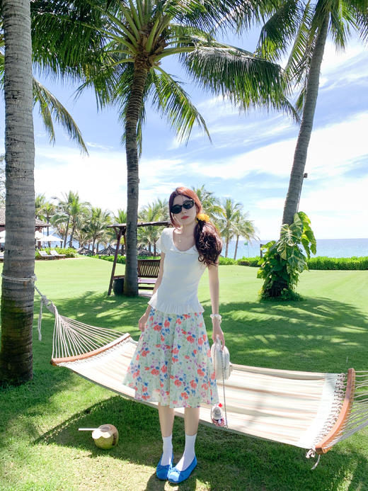 <曾小咸推荐>现货秒杀！卖完不补 ！微信打折价！娃娃领花边正肩短袖 日常119.99 立减50 秒杀69.99！ 花色半裙 日常129.99/件 立减50 秒杀79.99/件！！ 商品图10