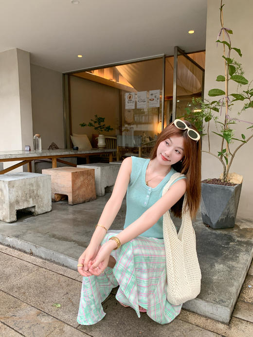 <曾小咸推荐>现货秒杀！卖完不补 ！微信打折价！小清新针织无袖背心 日常99.99 立减50 秒杀49.99！ 商品图14