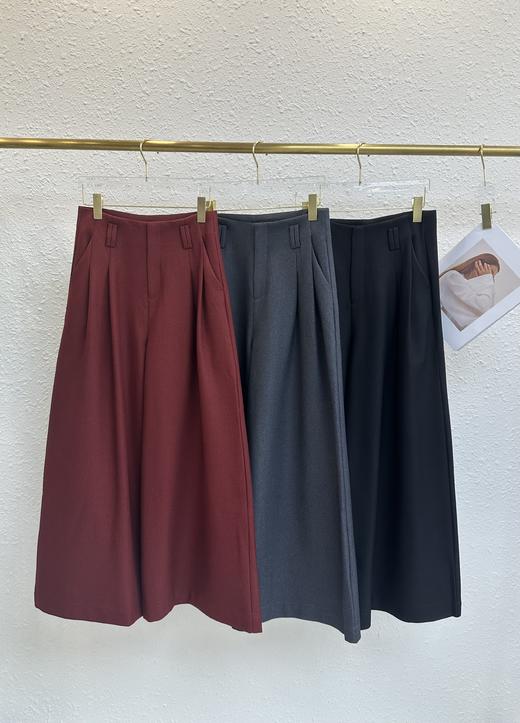 SZ3L13斜纹大阔腿裤 前腰双褶设计 时尚潮流 显瘦百搭 三色可选 商品图3