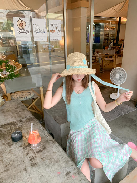 <曾小咸推荐>现货秒杀！卖完不补 ！微信打折价！小清新针织无袖背心 日常99.99 立减50 秒杀49.99！ 商品图5