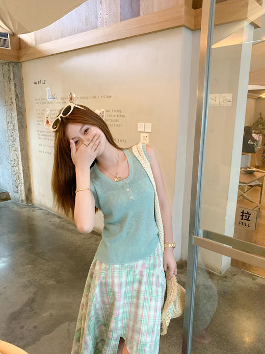 <曾小咸推荐>现货秒杀！卖完不补 ！微信打折价！小清新针织无袖背心 日常99.99 立减50 秒杀49.99！ 商品图13