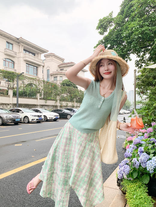 <曾小咸推荐>现货秒杀！卖完不补 ！微信打折价！小清新针织无袖背心 日常99.99 立减50 秒杀49.99！ 商品图10