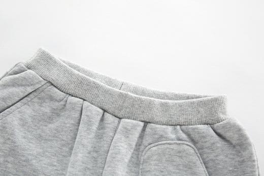 拉比童衣-3休闲i5贴袋束口长裤花灰 商品图3