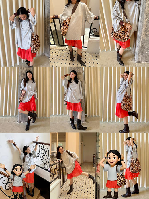 HIDEMI 极简灵动飘逸百褶短裙可再生纤维松紧腰设计感半身裙 商品图4