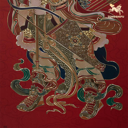 铜师傅 手工錾刻《门神纳福（一对）》客厅玄关画沙发背景墙挂画 商品图3