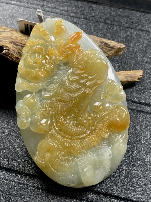 【FC0098】翡翠黄翡凤凰挂件  庄厚大气 色泽亮丽 雕工精美 商品图0
