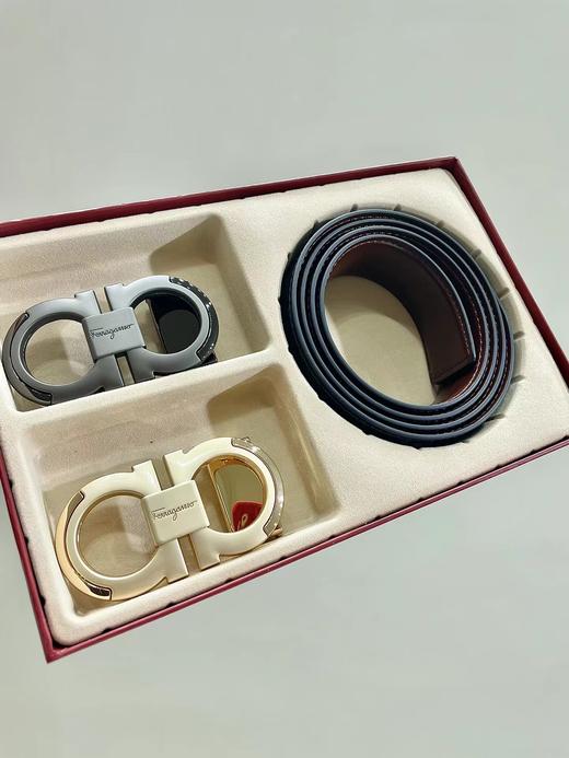 D080204新款双面可用+2个扣头皮带腰带男士腰带 商品图9