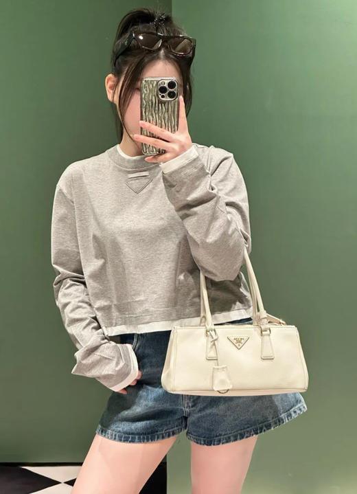 女款假两件长袖T恤020 商品图2