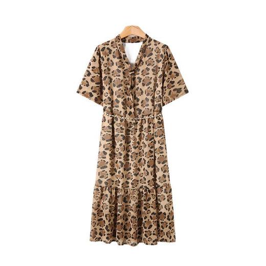 W509-228-102-168中年妈妈夏装短袖印花连衣裙2025新款洋气质中老年女装长裙子衣服 商品图4