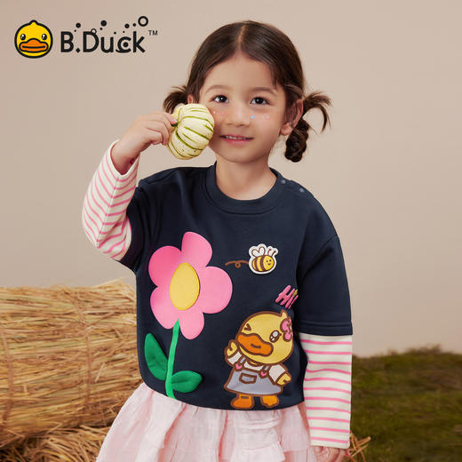 B.Duck小黄鸭童装春秋洋气卫衣90-130 FF3608043 商品图0