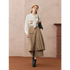 两三事暮廊旋诗2025秋新款时尚压褶布拼接假两件裙裤女阔腿休闲裤 商品缩略图3