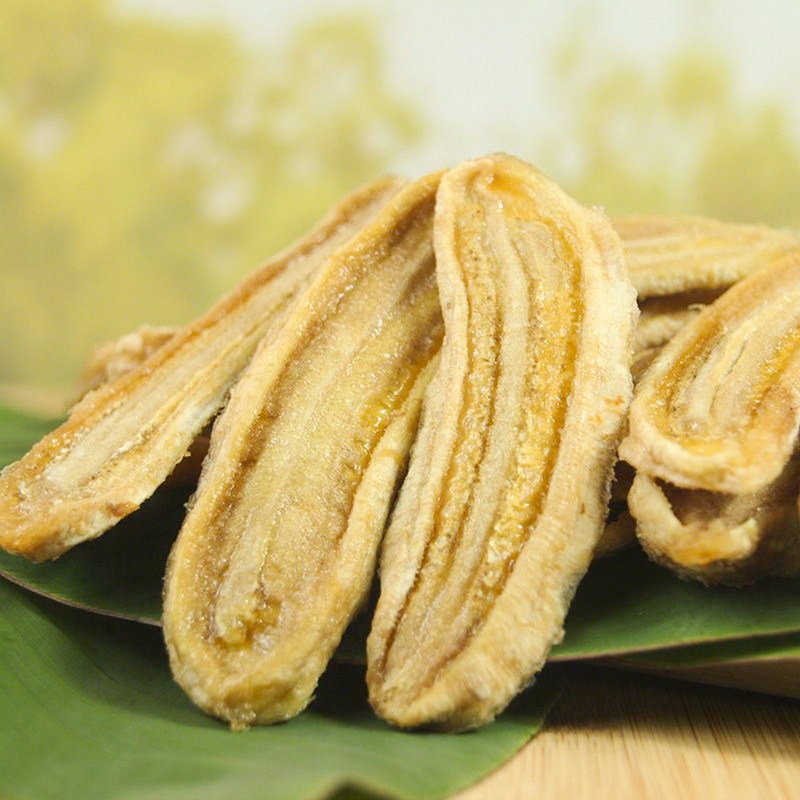 【傣家芭蕉干•西双版纳】非油炸不加糖的健康果干 配料只有新鲜芭蕉🍌4斤鲜蕉烘1斤芭蕉干，厚实软糯有嚼劲~