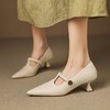 【预售5天】法式复古低跟单鞋气质浅口舒适山茶花丁字扣带玛丽珍鞋女JLY&18-750 商品缩略图0