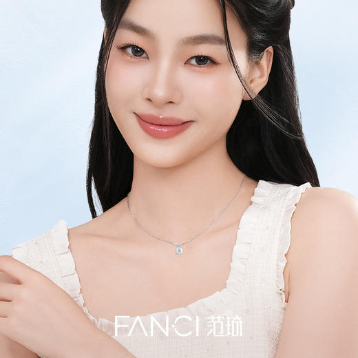 Fanci范琦 人鱼泪珠镶嵌吊坠时尚简约锁骨链925银项链女款 商品图4