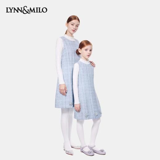 【春上新】【秋季新品】8楼 琳麦罗 LYNN&MILO 蓝色雪尼尔小香风外套,背心裙 商品图2