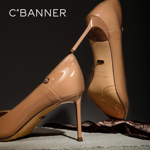 【云粉节】BF千百度漆皮静音细高跟鞋女2025秋款羊皮法式单鞋A25488103吊牌价1099活动价879 商品图4