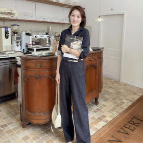 （老板自留超软麻牛仔）火桐hooton2025秋季新款 亚麻牛仔套装