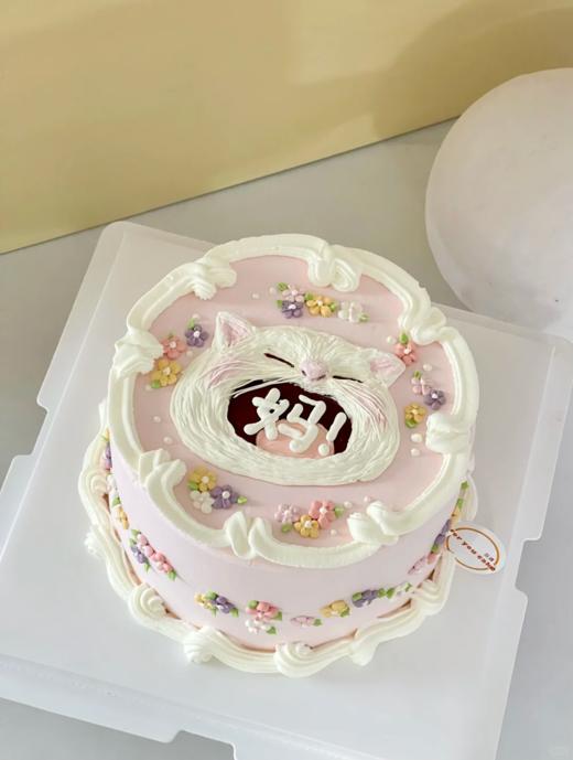 多款式~妈宝喵/猫卡通手绘蛋糕-低糖处理无添加 商品图0