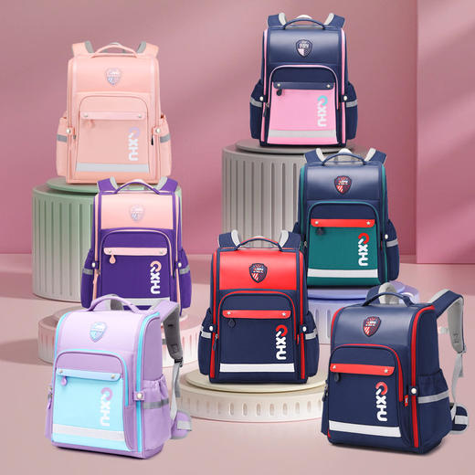 七星狐小学生透气减负护脊书包 大容量6-12岁男女儿童太空双肩背包 商品图4