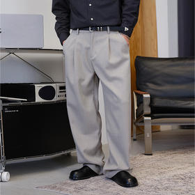 徐太浪340g高级感商务休闲西裤男秋季宽松直筒阔腿垂感大码西装裤