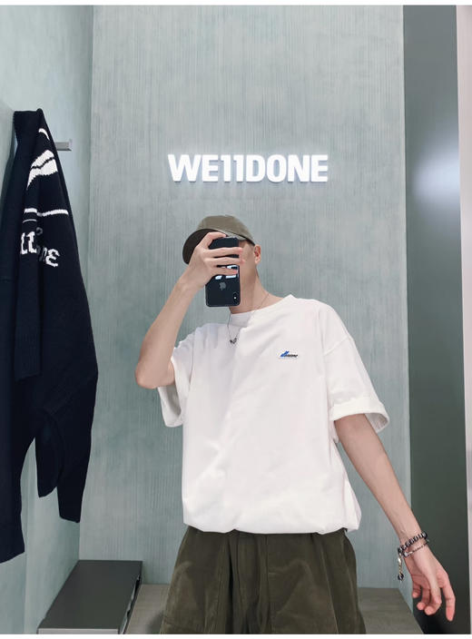 W.D 情侣款 宽松廓形 高克重小标圆领T恤 TX579 商品图6